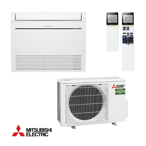Инверторен климатик Mitsubishi Electric MFZ-KT25VG + SUZ-M25VA - подов тип, 9 000 BTU