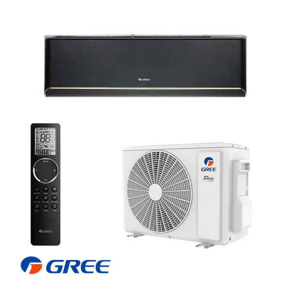 Инверторен климатик Gree AIRY GWH09AVC 9 000 BTU, A+++/A+, R32, WiFi Управление - черен