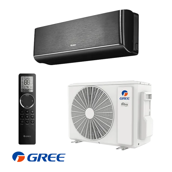 Инверторен климатик Gree AIRY GWH12AVCXD-K6DNA1A 12 000 BTU, A+++/A+, R32, WiFi Управление - черен